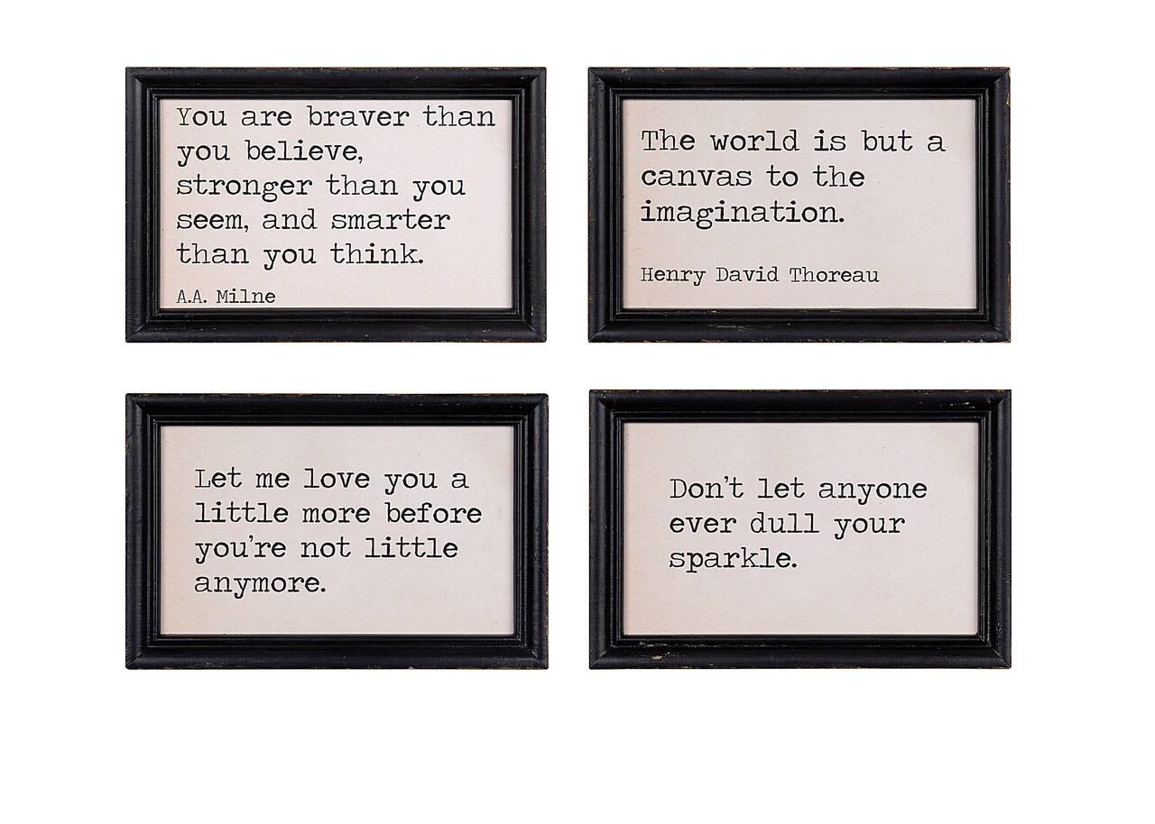 Hello Honey® Wood Framed Inspiration Phrases Set